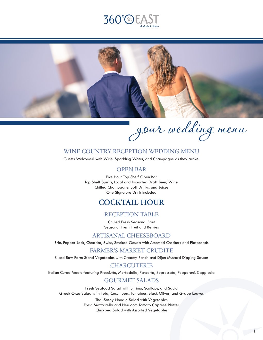 360° East Banquet Menu 2024