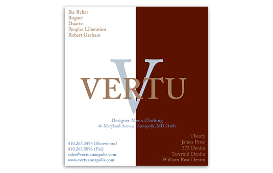 Vertu Clothing Ad